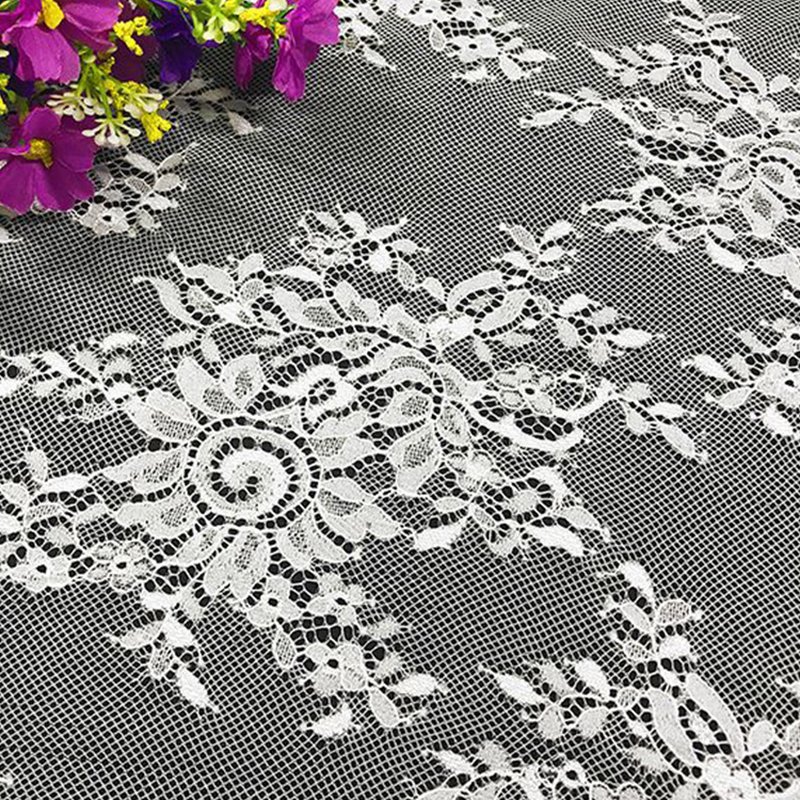 Sunflower Scallop Edge Wave Nylon Lace Fabric for Women's Wear Wholesa 8